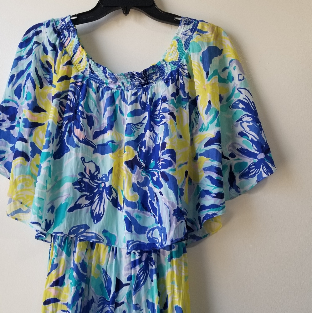 Lilly Pulitzer Arbelle Off The Shoulder Romper Size S - Picture 2 of 13